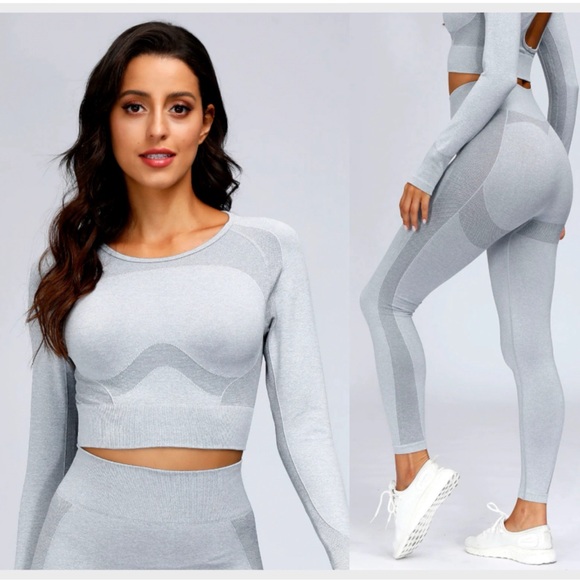 Grey Serenity Seamless Activewear Set - Picture 1 of 8